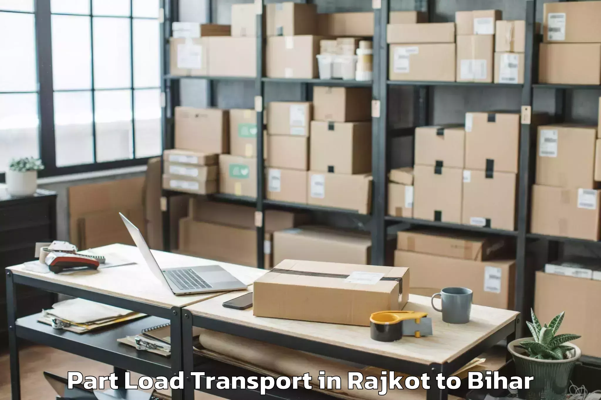 Trusted Rajkot to Bihariganj Part Load Transport